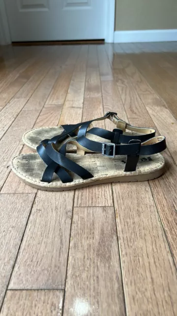 Korks by Kork-Ease sandals strappy sling back women’s size 8 black