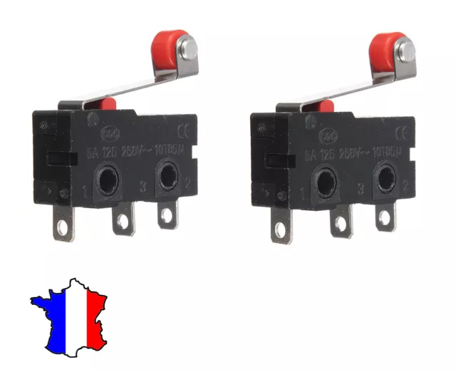 2 x Limit Switch KW12-3 gt 5A 125V-250V Micro Roll Lever Arm For 3D Printer  etc