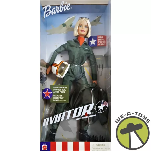 Aviator Barbie Doll with Bend and Move Body AAFES Special Edition Mattel 56091