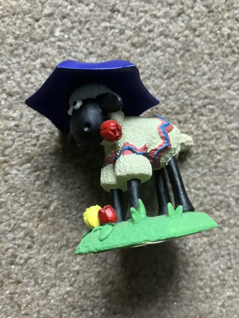 Rare Vintage Shaun the Sheep figurine with Umbrella. Boots