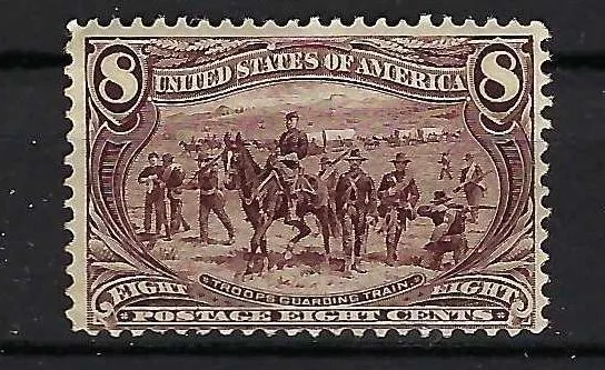 Fine Mint #289 8¢ 1898 Trans-Mississippi Expo "Troops Guarding Wagon Train"