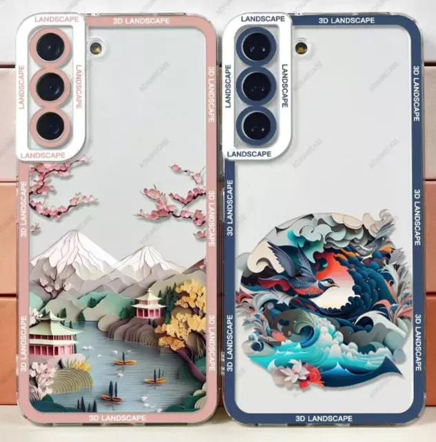 Japan Art Landscape Sakura Coque Cover Case For Samsung Galaxy S24 S23 S22