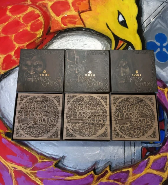 Perth Mint Norse Gods Silver coin Full Set Antiqued