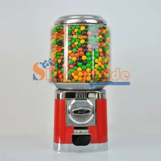 New Bulk Vending Gumball Candy Dispenser Machine Wholesale Vending Products Red