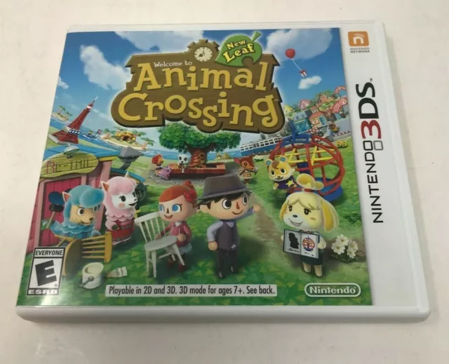 Case and Manual Only NO GAME Animal Crossing New Leaf Nintendo 3DS Authentic