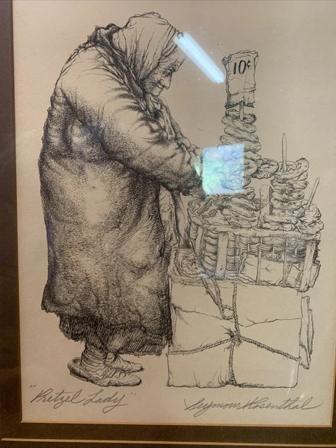 Seymore Rosenthal “Pretzel Woman” Artist Artwork Signed