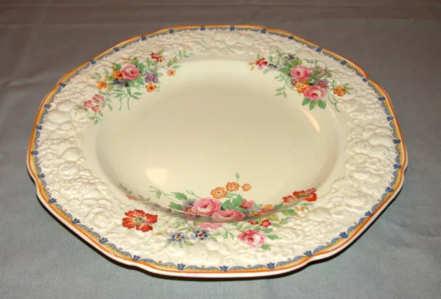Vintage Porcelain  Crown Ducal England Florentine 9 3/4 " inches Dinner Plate