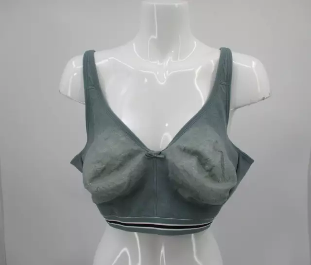 Cacique - Lane Bryant Gray & White Unlined Full Coverage No Wire