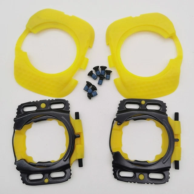 Adaptateurs de conversion pour pédale sans clip Wahoo - Double design antidérapant pour plus de sécurité et de stabilité (rose
