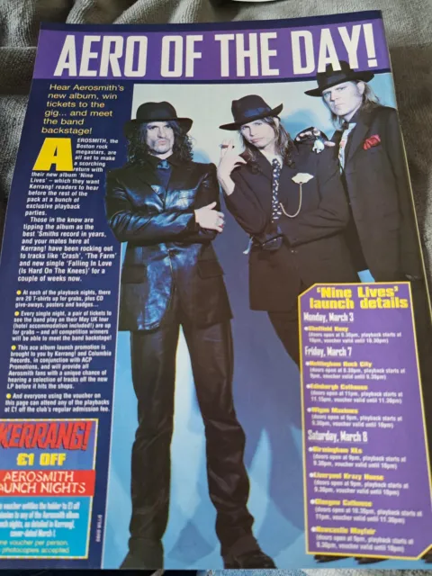 Aerosmith - full page magazine article / photo / poster