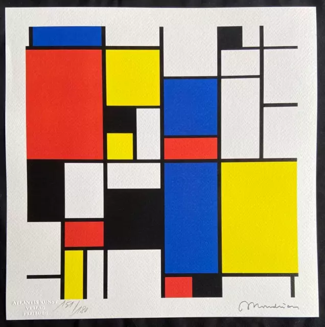 Piet Mondrian Lithographie 1978 180ex- ( Juan Gris Robert Delaunay El Lissitzky)