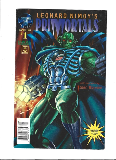 Leonard Nimoy's Primortals #1 Tekno Comix 1995 Newsstand Rare 1st App Zeerus