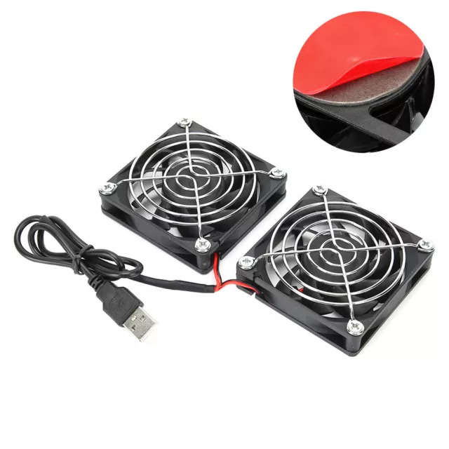 5V USB Power Cooling Dual Fan Router Heat Dissipation Cooler For RTAC68 OBF