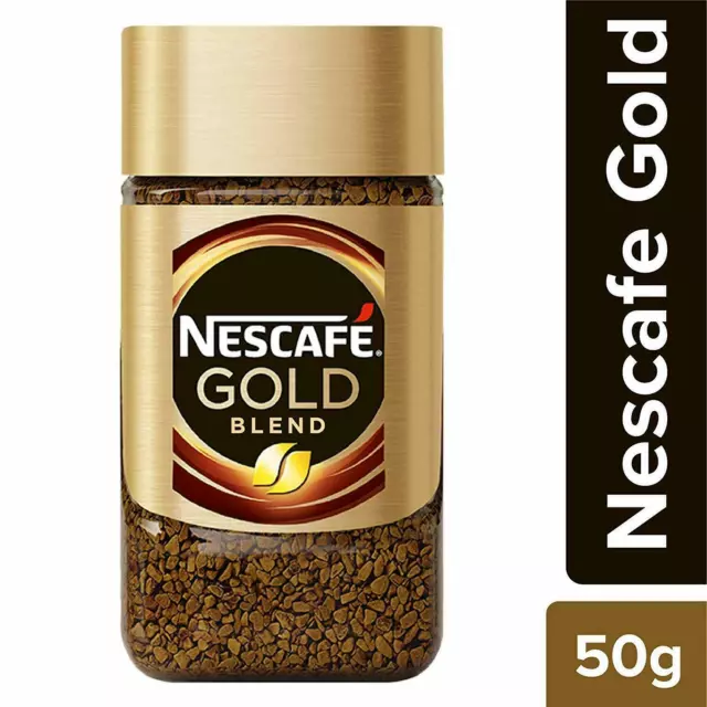 Nescafe Gold Blend Rich and Smooth Instant Coffee, Glass Jar - 50g