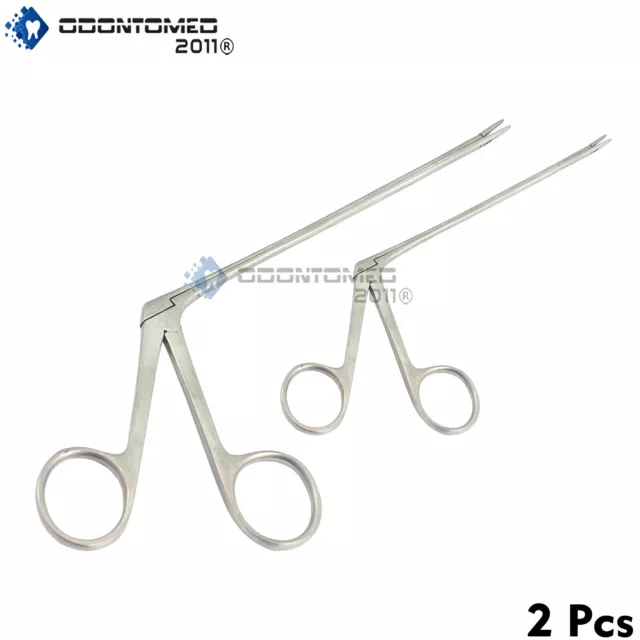 2 Hartman Alligator Ear Forceps Serrated 3.5'' 5.5'' ENT Surgical Instruments