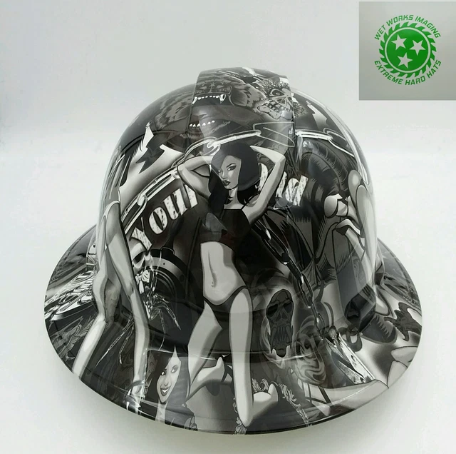 thumbnail image 2 of Pyramex Ridgeline Full Brim Hard Hat - Custom Hydro Dipped Wicked Hot Pink Carbon Fiber - OSHA 2 of 4