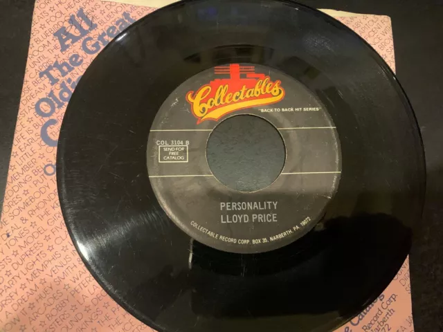 45 Lloyd Price "Stagger Lee/ Personality" COLLECTABLE  VG