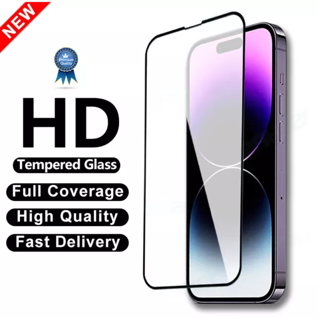 Tempered Glass Screen Protector For iPhone 15 14 13 12 11 Pro XS Max XR 8 7 Plus
