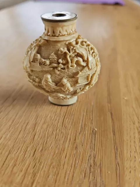 Chinesische Schnupftabakflasche Vintage Elfenbein Snuff Bottle
