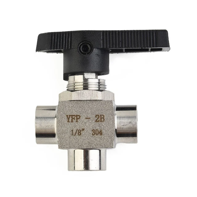 Valvola a sfera combustibile gasolio piccole dimensioni 3 vie G3/8 alta pressione 304 acciaio inox,