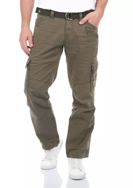 TIMEZONE Herren Cargo Jeans Hose BenitoTZ Loose Fit Gürtel Baumwolle Taschen