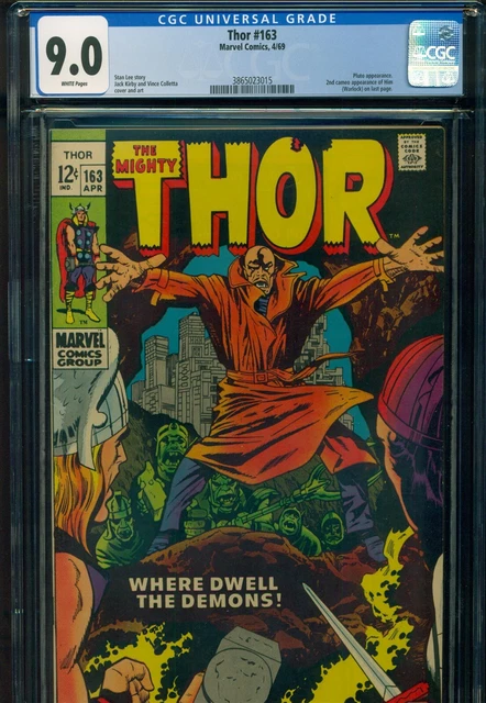 THOR #163 CGC 9.0 VF/NM Marvel Comics 2nd Cameo App HIM Adam Warlock SILVER KEY