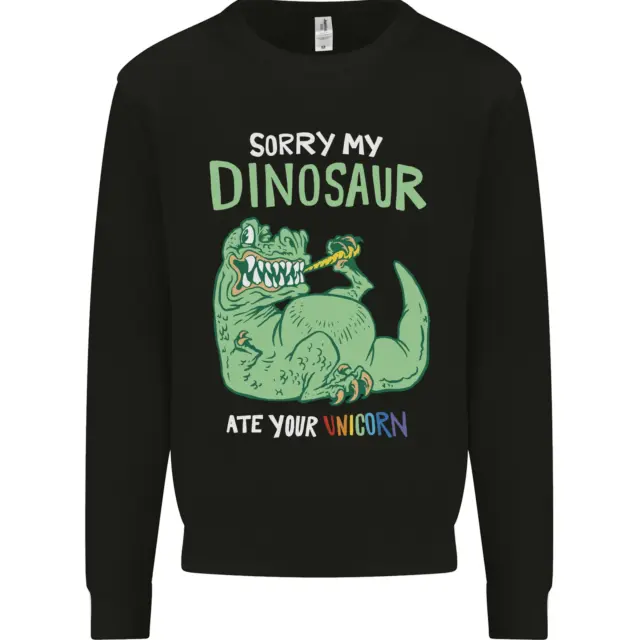 My Dinosaur Ate Your Unicorn Funny T-Rex Kids Sweatshirt Jumper