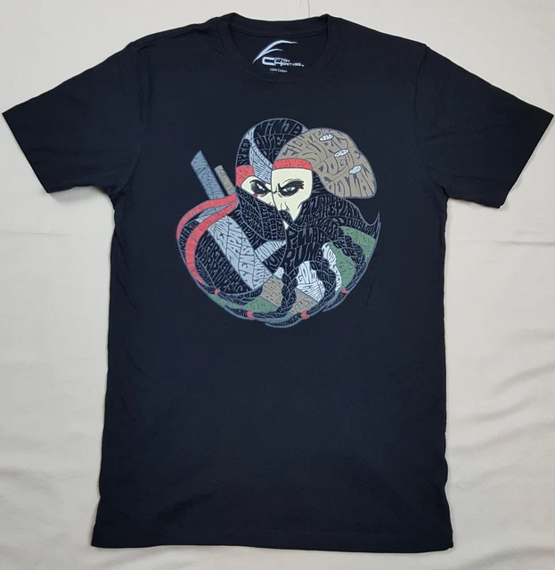 Cotton Heritage Pirate vs Ninja Black Graphic Cotton T-Shirt Youth Kid's Size M