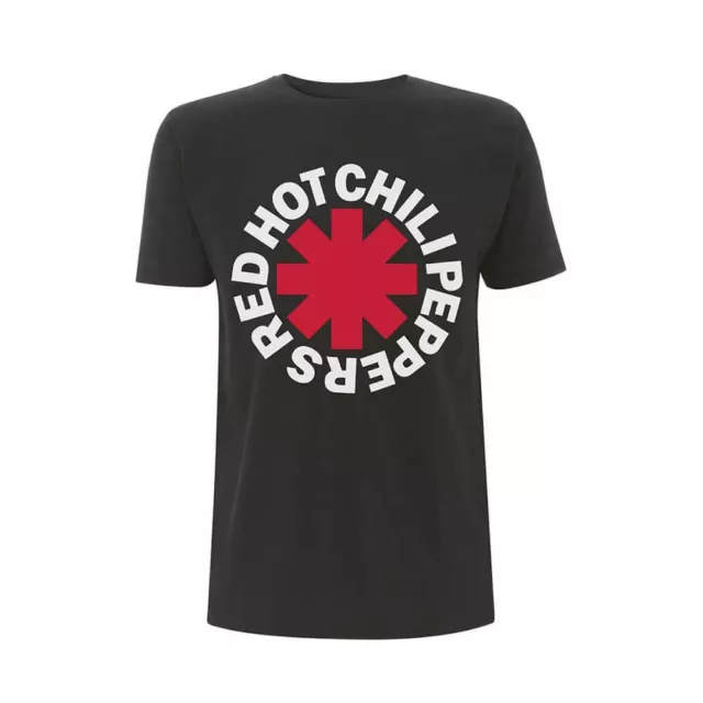 Red Hot Chili Peppers Red Asterisk Black Crew Neck T-Shirt