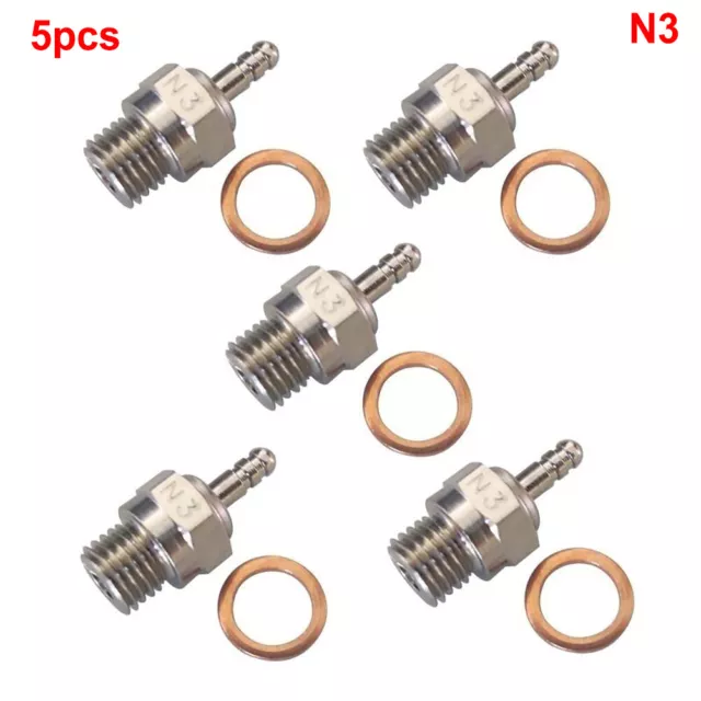 Steel N3 N4 Spark Glow Plug For HSP 70117 Vertex SH Nitro Engine 1/10 1/8 RC Car 3