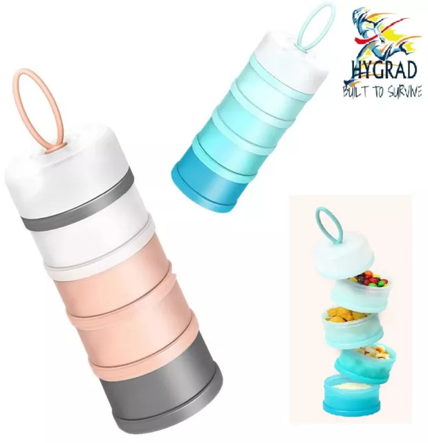 Milk Powder Dispenser 4layer Baby Feeding Formula Storage Pot Container Portable