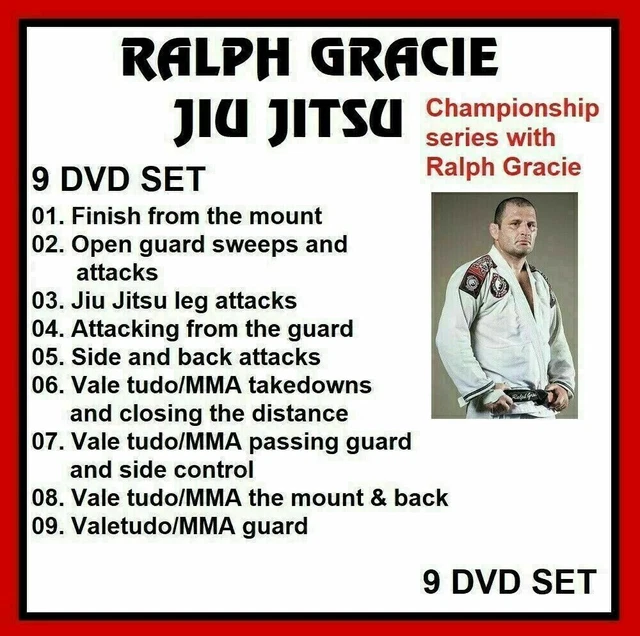 RALPH GRACIE JIU Jitsu 9 dvd set Training Series BJJ instructional vale