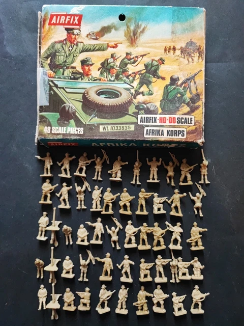 Boîte Soldats Airfix Afrika Korps - Échelle H0/00 - 48 Pièces (Complet, Occasion)