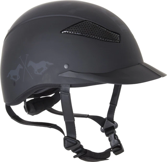 HV Polo Sicherheits-Reithelm Langley mat Black VG1 01 040 Coolmax