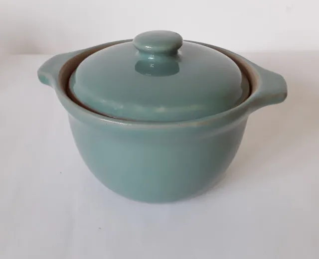 Vintage Denby Manor Green Stoneware Lidded Single Serve Casserole Dish Pot VGC