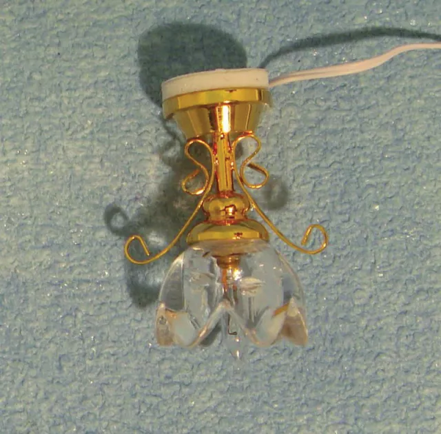 Lily Ceiling Light Clear 1:12 Scale for Dolls House DE121A