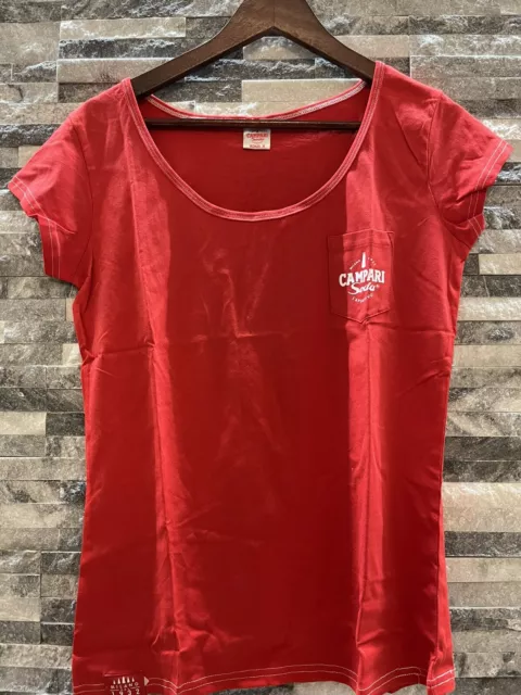 Maglia T Shirt M Campari Soda Rossa Donna  Pubblicitá 2021 Gadget Tipo Insegna 2