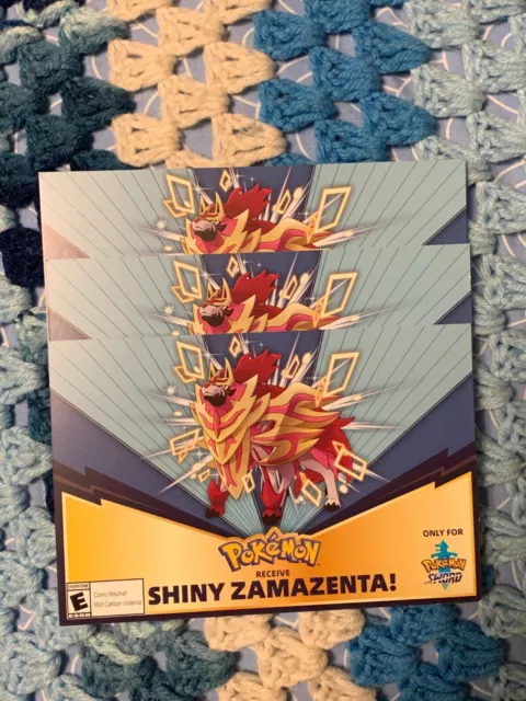 ✨Shiny Zacian & Zamazenta GAMESTOP Event Rusted Sword & Shield ✨ UNTOUCHED