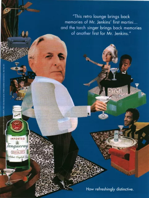 1995 Vintage Print Ad - Tanqueray Gin  Ad - Mr. Jenkins The Retro Lounge