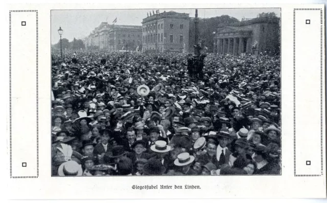 Siegesjubel Unter den Linden * Bilddokument 1915