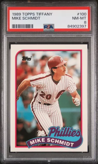 Mike Schmidt 1989 Topps Tiffany #100. PSA 8. NM-MT