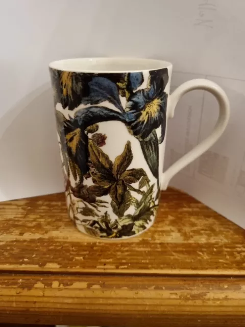 John Bowles, Flora Dunoon Coffee Mug Cup Flowers Scottish Stoneware Scotland.