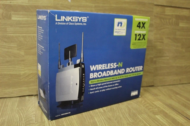Linksys wireless-N Broadband Router WRT300N-UK  Router boxed - expand range 4X