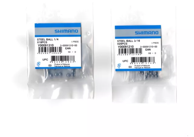 Shimano Ball Bearings Front or Rear Wheel/Hub - All Sizes - 3/16" & 1/4"