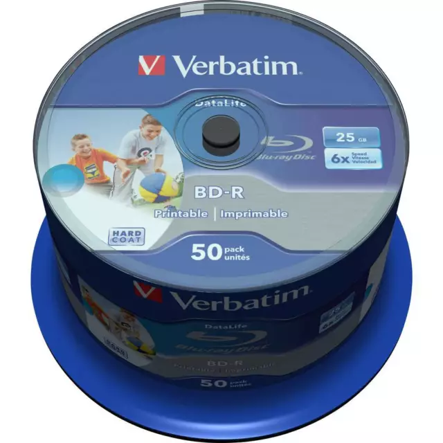 Blu-ray BD-R SL vierge Verbatim 43812 tour 50 pc(s) 25 GB imprimable