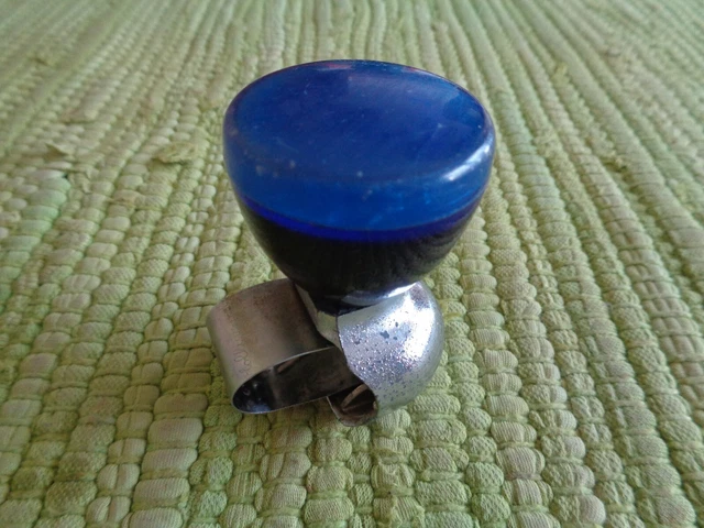Vintage Hollywood Steering Wheel Spinner Suicide Knob Blue Stars Period Hot Rod