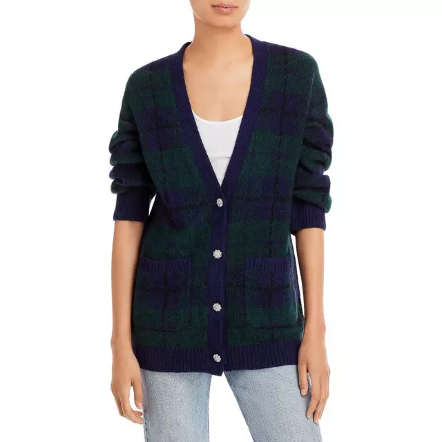 Rails Womens Runi Plaid Knit Button-Down Cardigan Sweater Top BHFO 3561