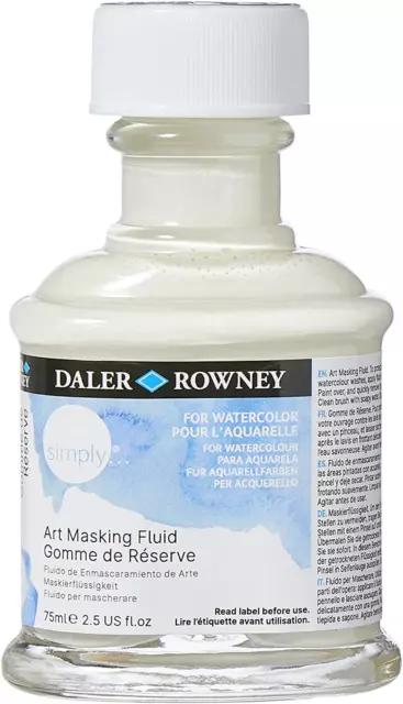 Daler-Rowney Simply Watercolour 75 ml Masking Fluid Medium, Ideal for Artists