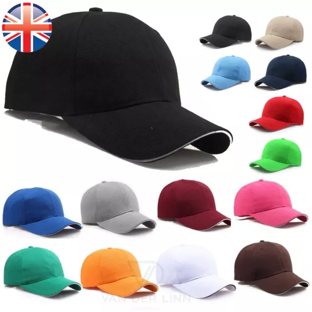Vdl Plain Baseball Caps Hat Premium Cotton Mens Ladies Adjustable