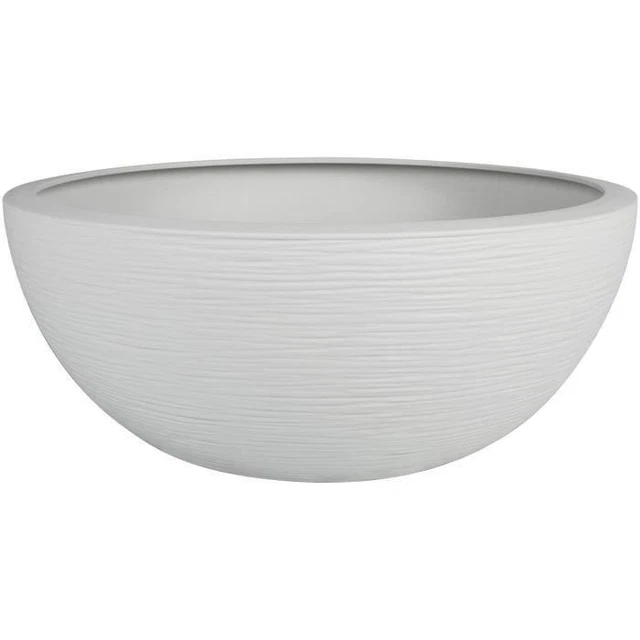 Pot de fleur EDA Plastique Rond Graphit Up Blanc cérusé Ø 40 cm 14.9 L